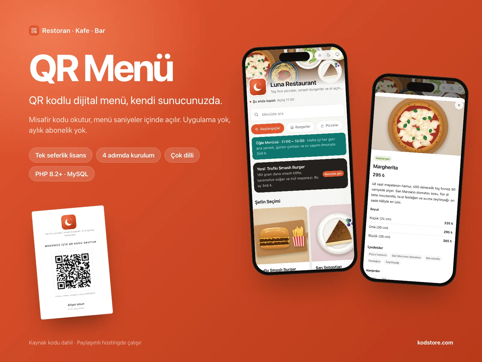 QR Menü — restoran ve kafeler için QR kodlu dijital menü yazılımı